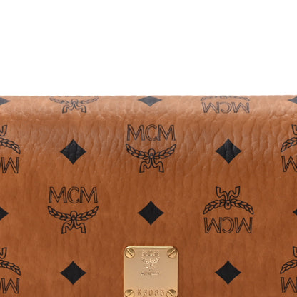 MCM Visetos Monogram Aren Crossbody Bag Cognac 6 of 8
