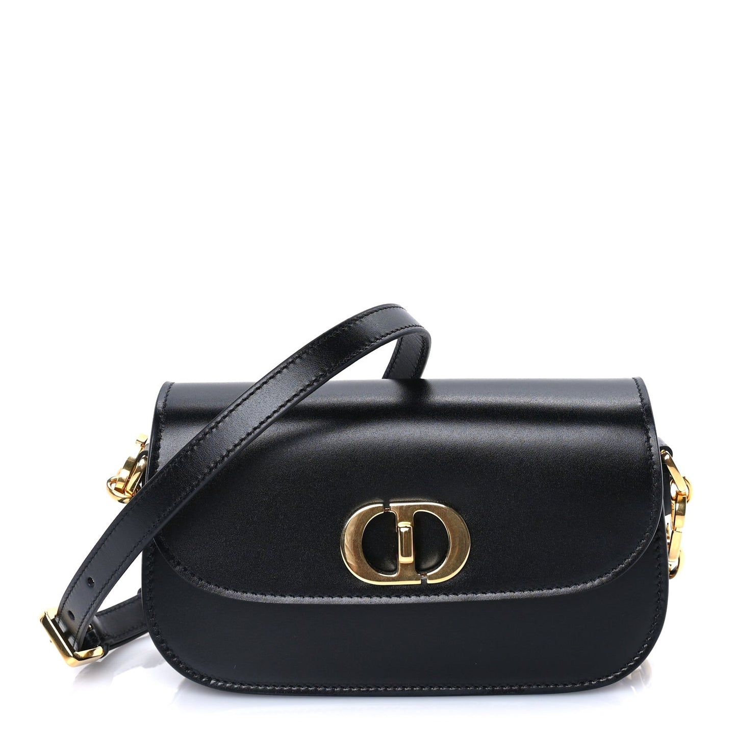 Box Calfskin 30 Montaigne Small Avenue Bag  Black