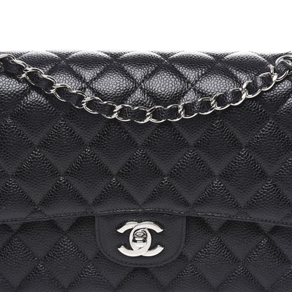Chanel Caviar Quilted Medium Double Flap Black 9 of 10