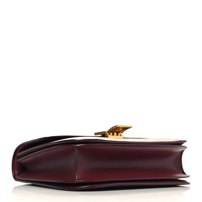 Celine Box Calfskin Medium Classic Box Flap Bag Burgundy 4 of 15