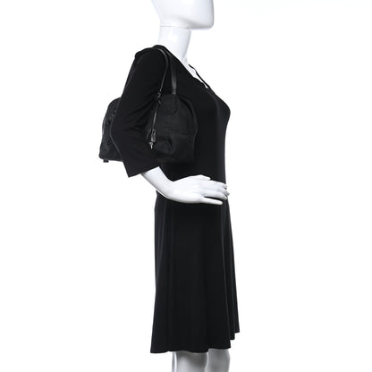 Prada Tessuto Nylon Raso Bear Small Handle Bag Black 2 of 8