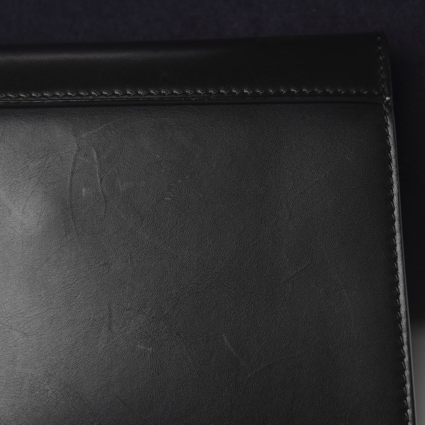 Felt Calfskin Medium Tie Knot Tote Navy