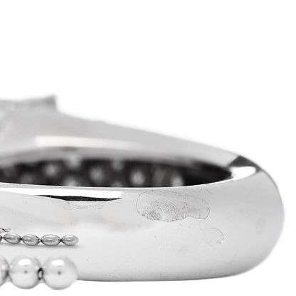 Cartier 18K White Gold Diamond Black Onyx Emerald Panthere De Cartier Tassel Ring 53 6.5 6 of 7