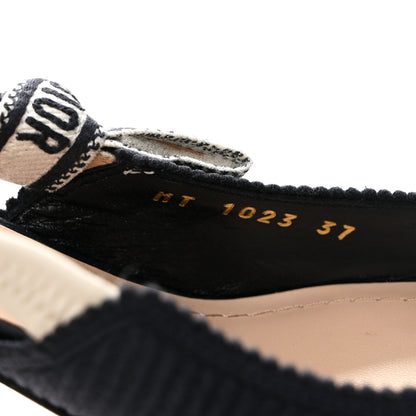 Christian Dior Technical Canvas Ribbon J Adior Slingback 65mm Pumps 37 Deep Blue 9 of 10