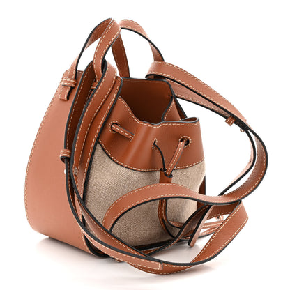 Loewe Calfskin Canvas Mini Hammock Shoulder Bag Natural Tan 3 of 10