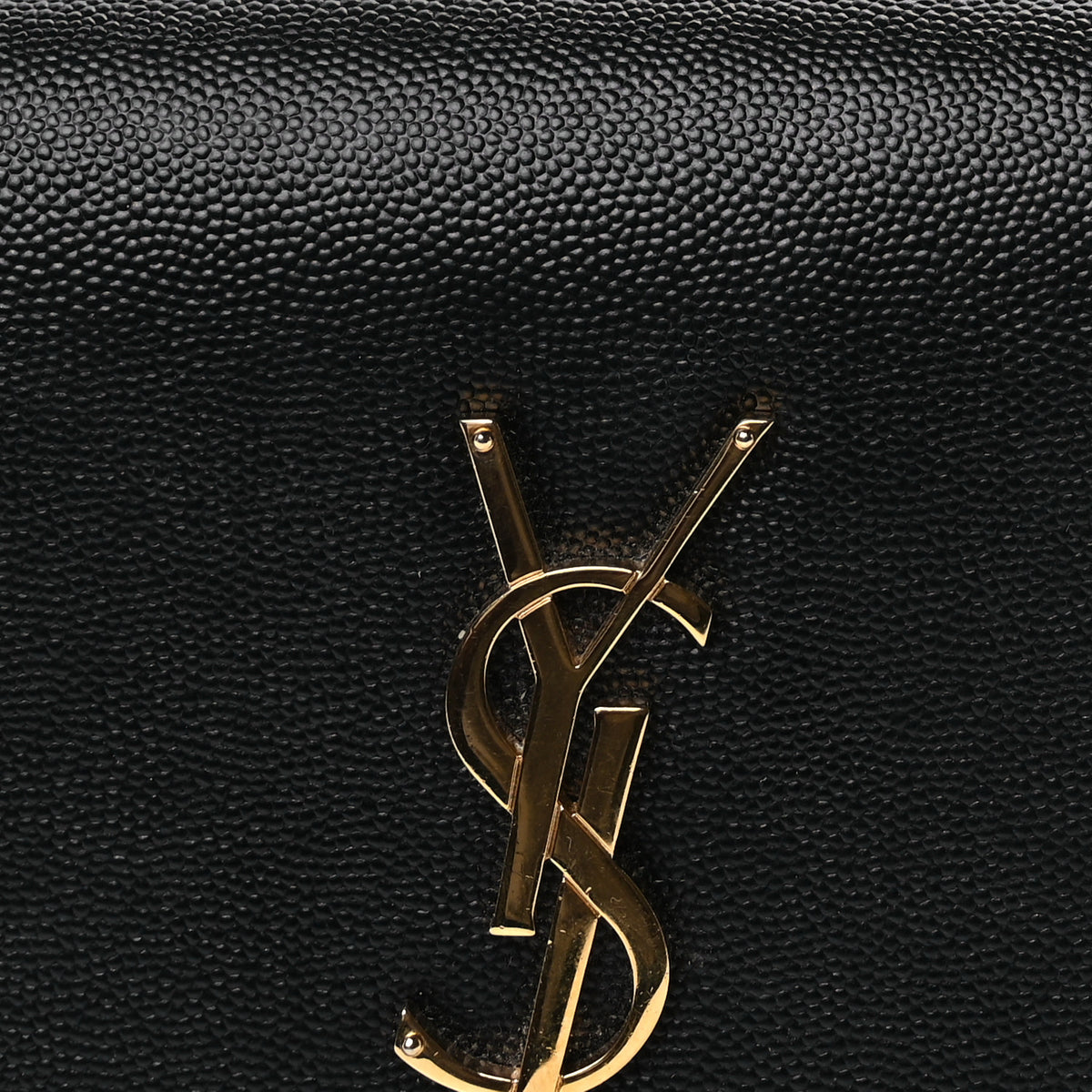 Saint Laurent Grain De Poudre Medium Classic Monogram Kate Satchel Black 6 of 8