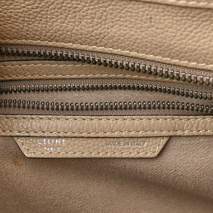 Celine Drummed Calfskin Micro Luggage Dune 6 of 14
