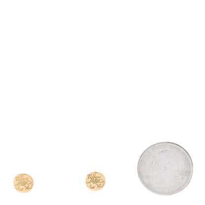 Tiffany 18K Yellow Gold Notes Round Stud Earrings 2 of 4