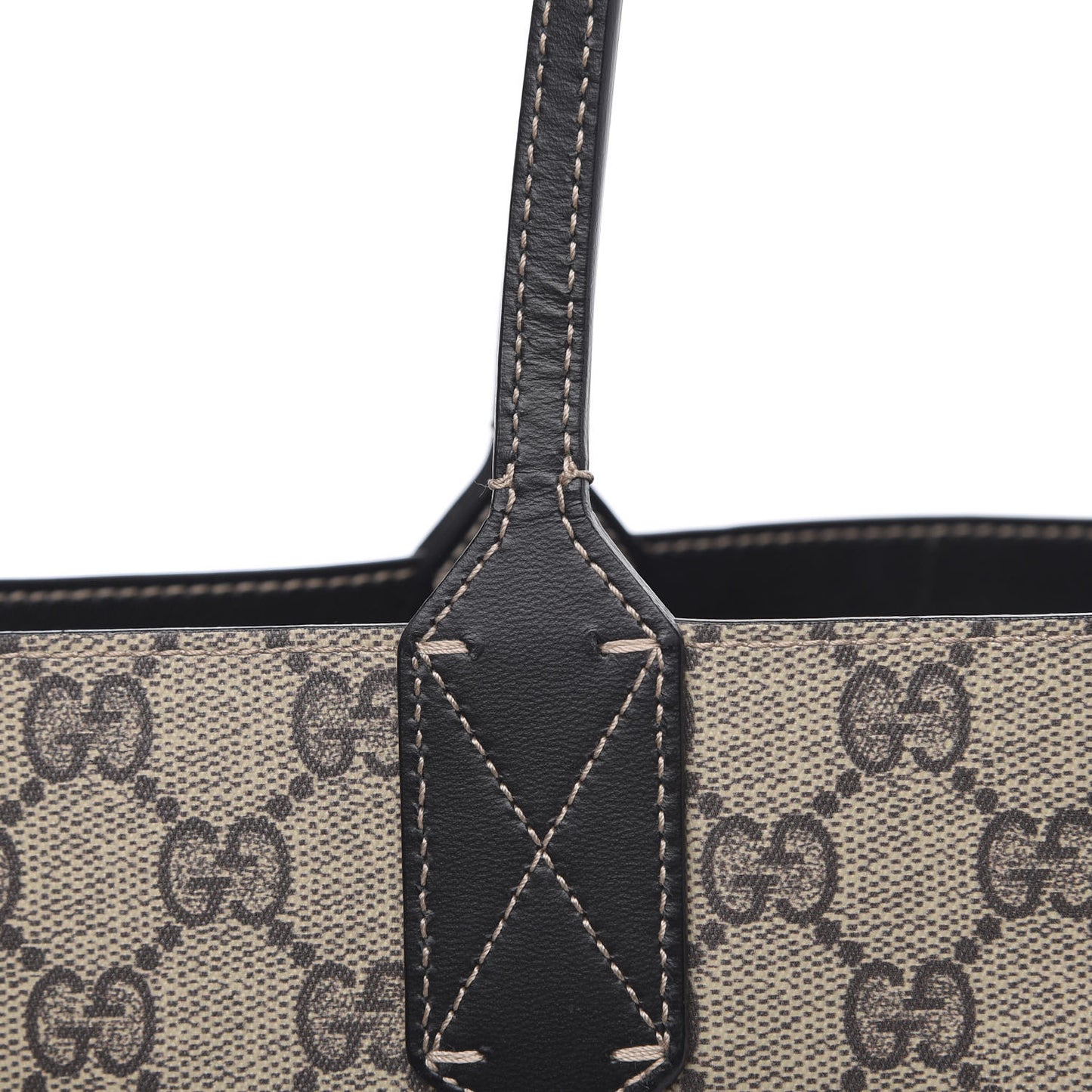 GG Supreme Monogram Small Reversible Tote Dark Brown