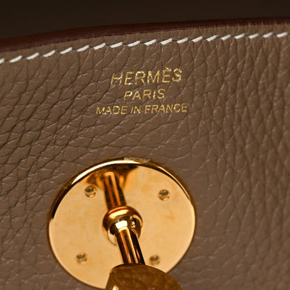 Hermes Taurillon Clemence Lindy 26 Etoupe 6 of 10