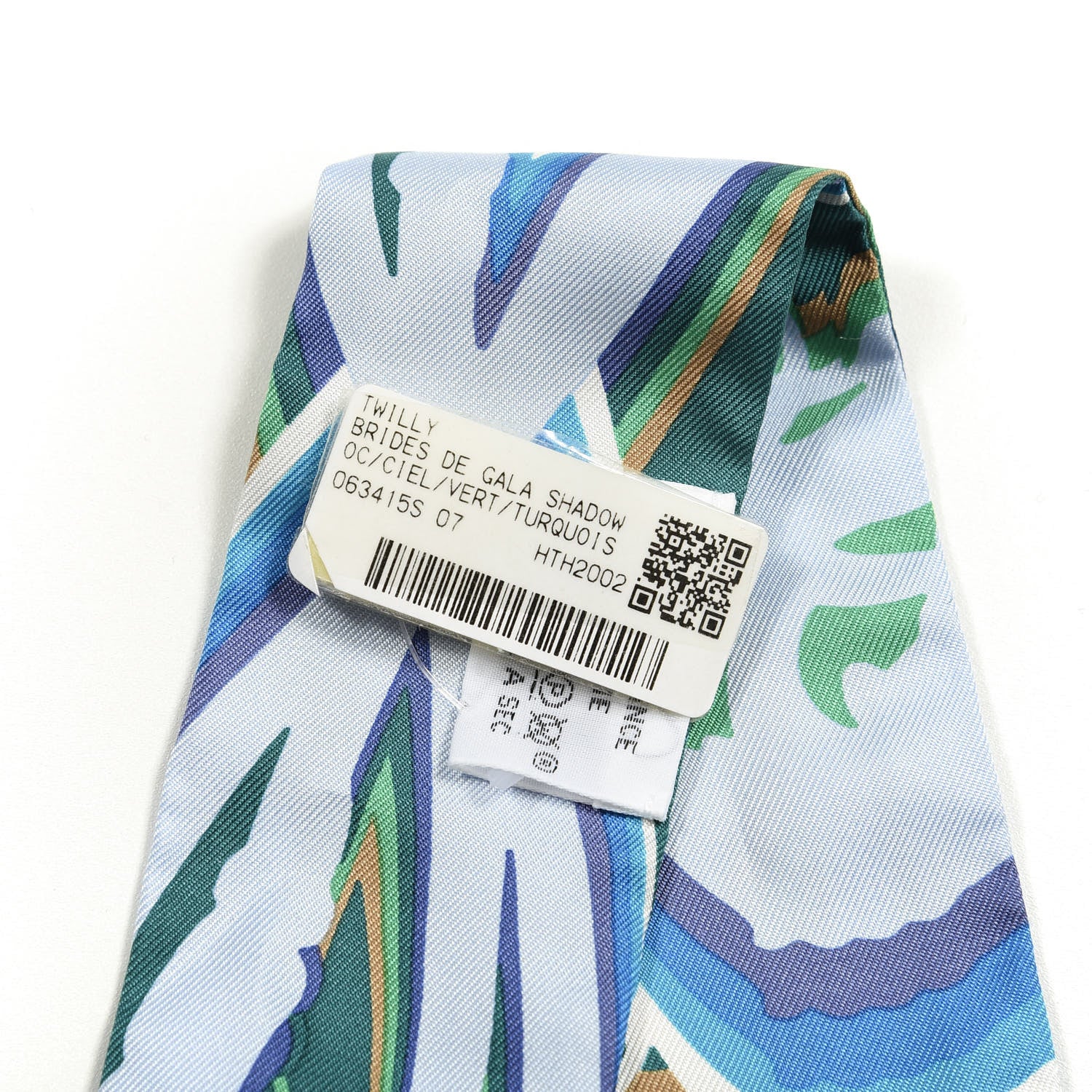 Hermes Silk Brides De Gala Shadow Twilly Ciel Vert Turquoise 2 of 2