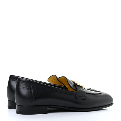 Hermes Goatskin Womens Paris Loafers 35 Black 4 of 8