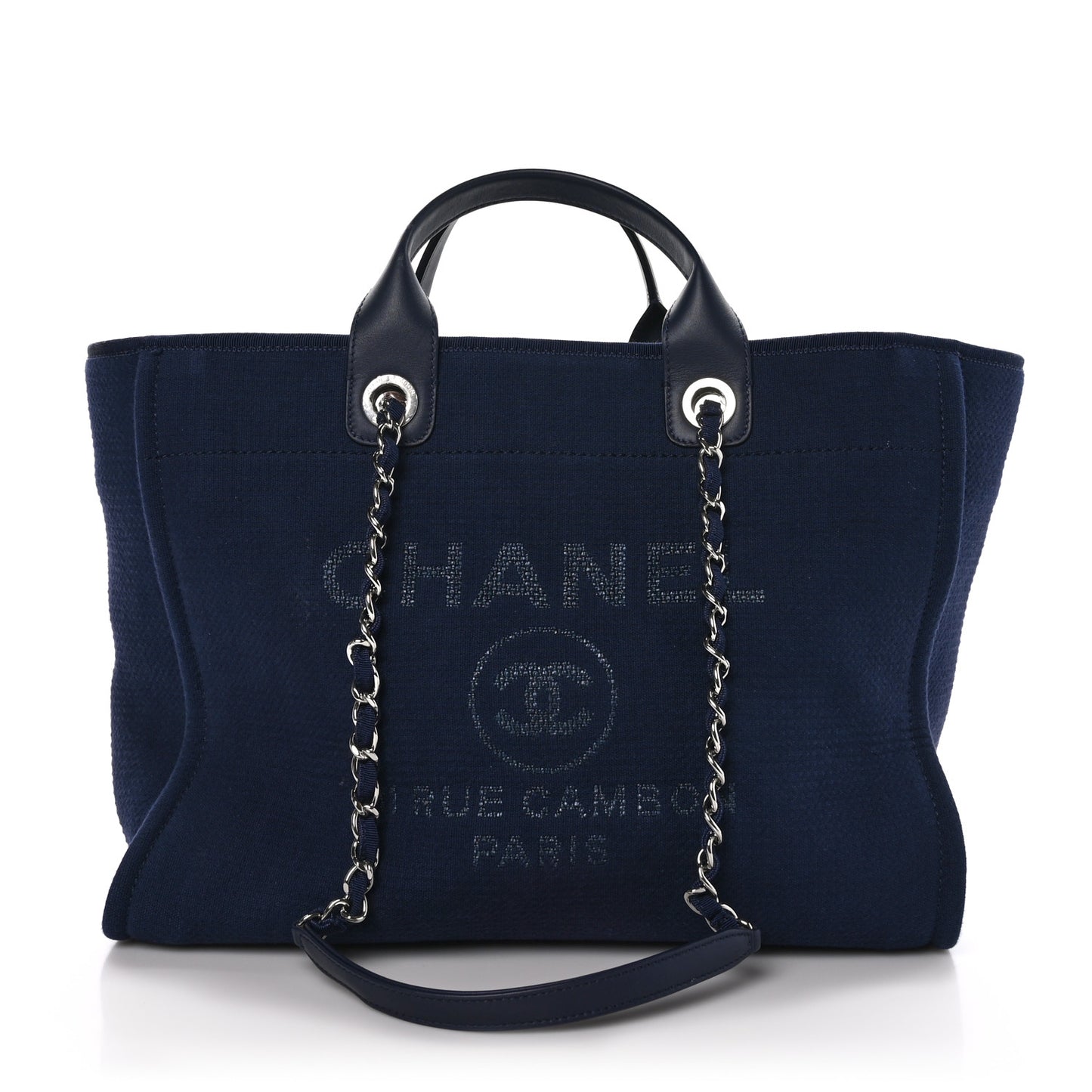 Mixed Fibers Medium Deauville Tote Navy