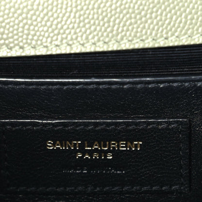 Saint Laurent Grain De Poudre Small Monogram Kate Satchel  Light Sage 5 of 8