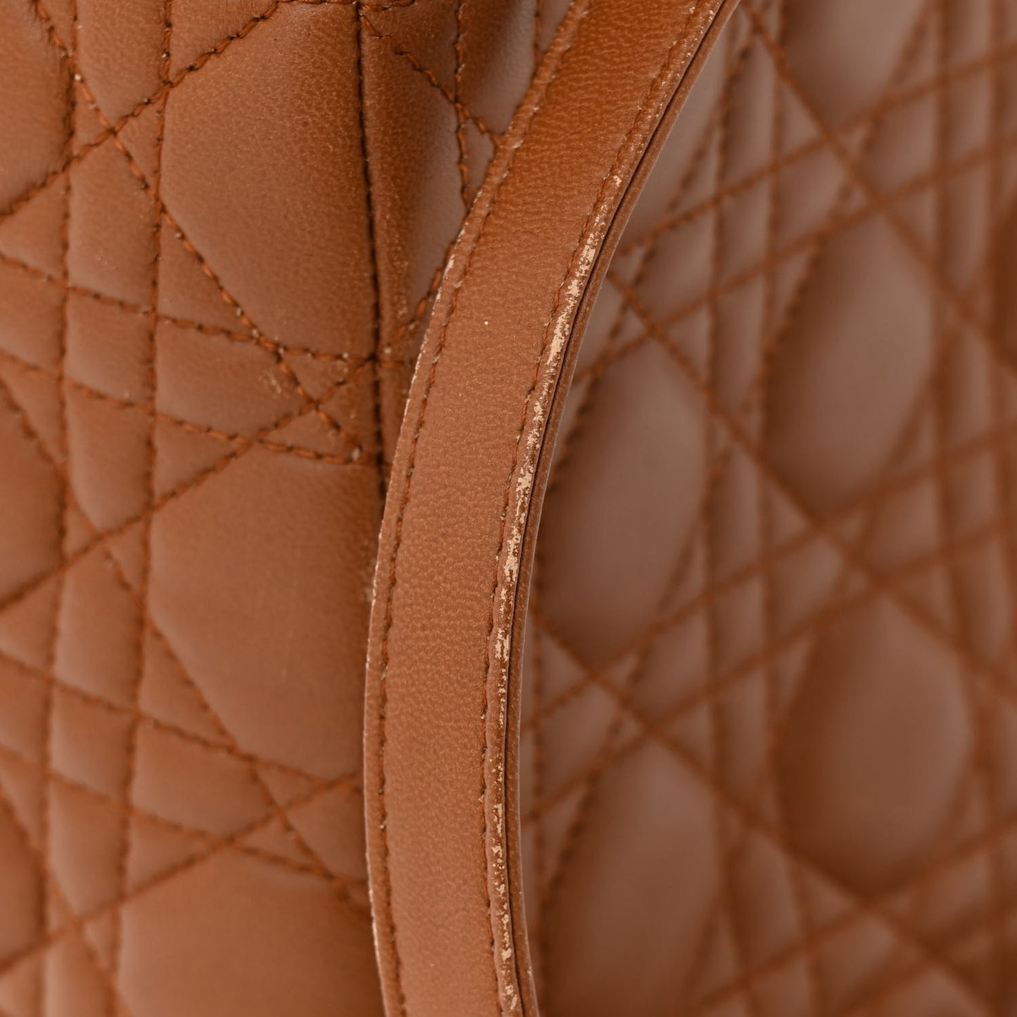 Lambskin Cannage Large Lady Dior Tan