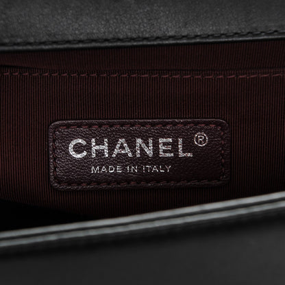 Chanel Calfskin Horizontal Quilted Medium Boy Flap Black 6 of 7