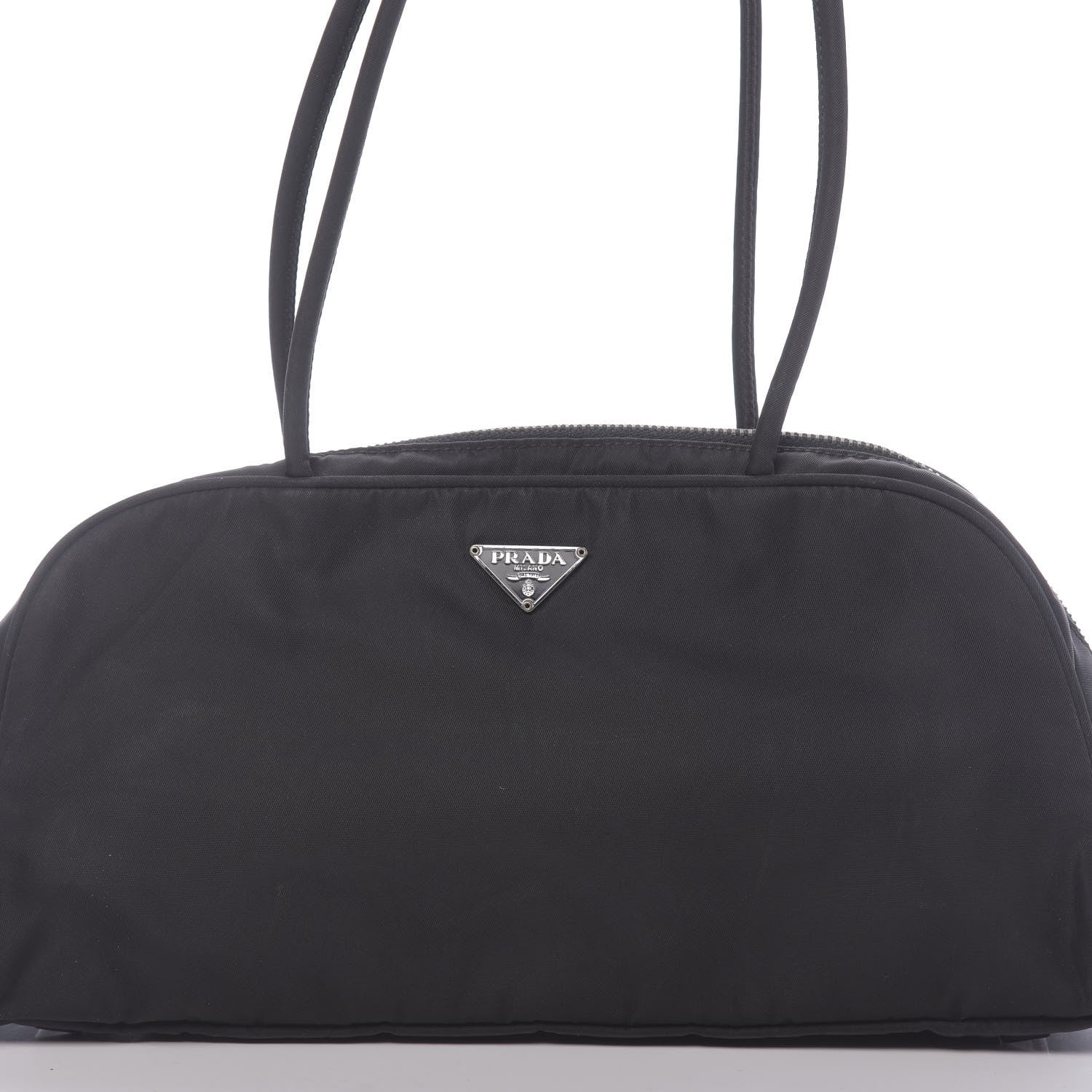 Prada Tessuto Nylon Shoulder Bag Black 7 of 9