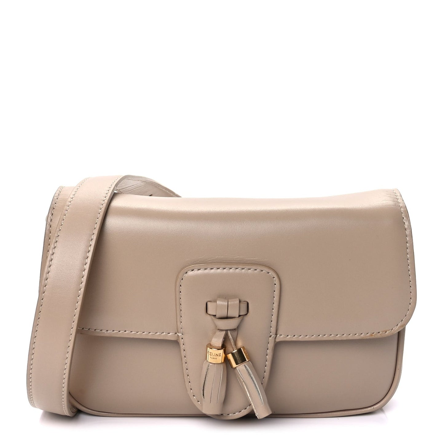 Shiny Calfskin Tassel Belt Bag  Banane
