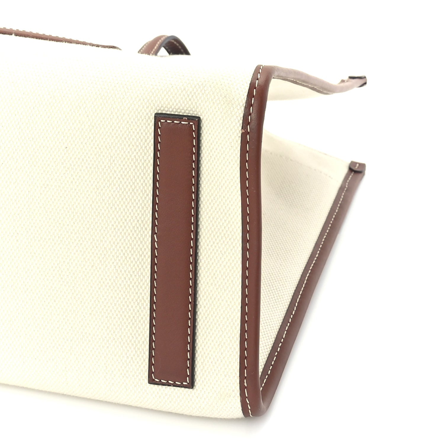 Burberry Canvas Smooth Calfskin Medium Two Tone Freya Tote Brown 8 of 8