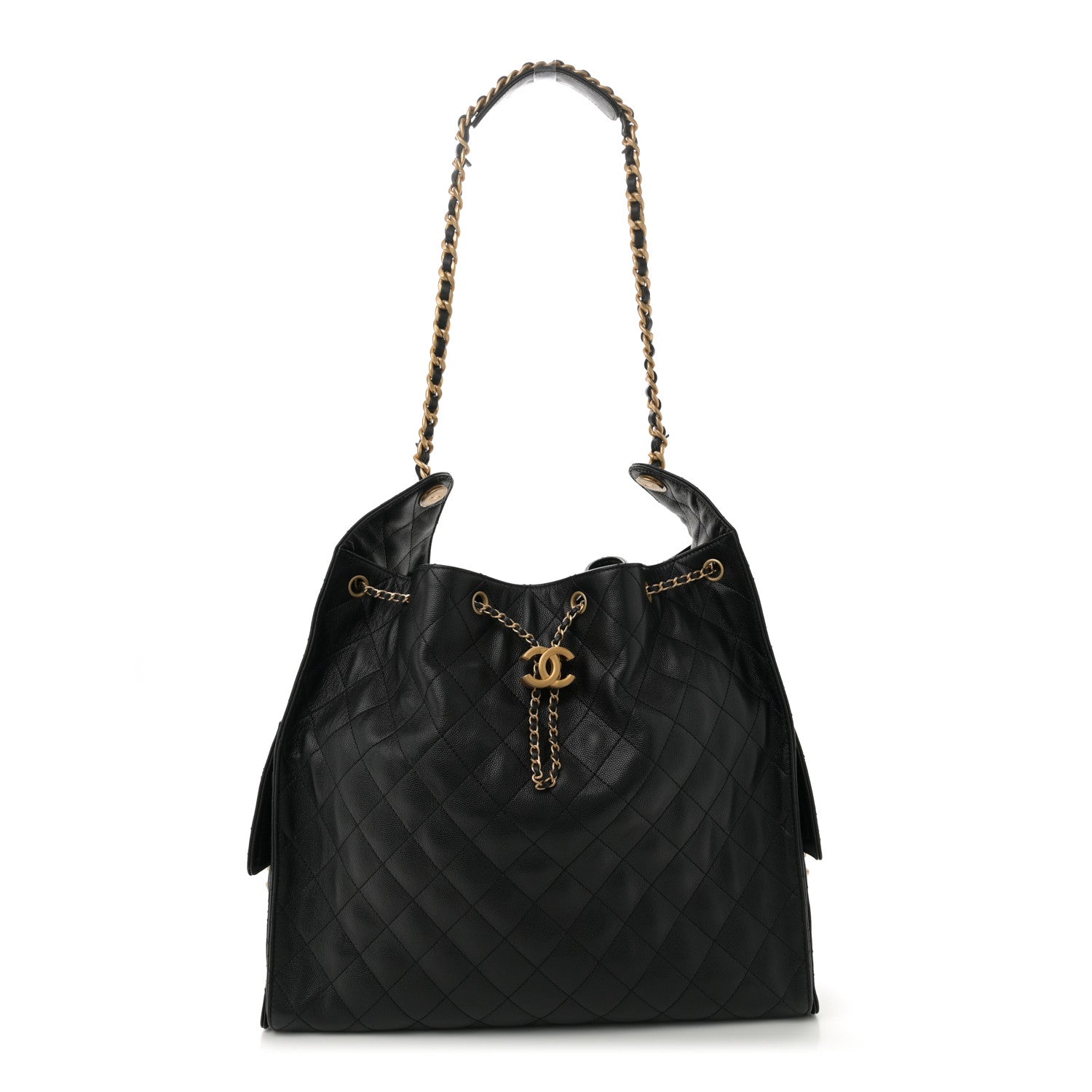 Chanel Caviar Quilted Large Chanel 25 Handbag Black 1 of 11