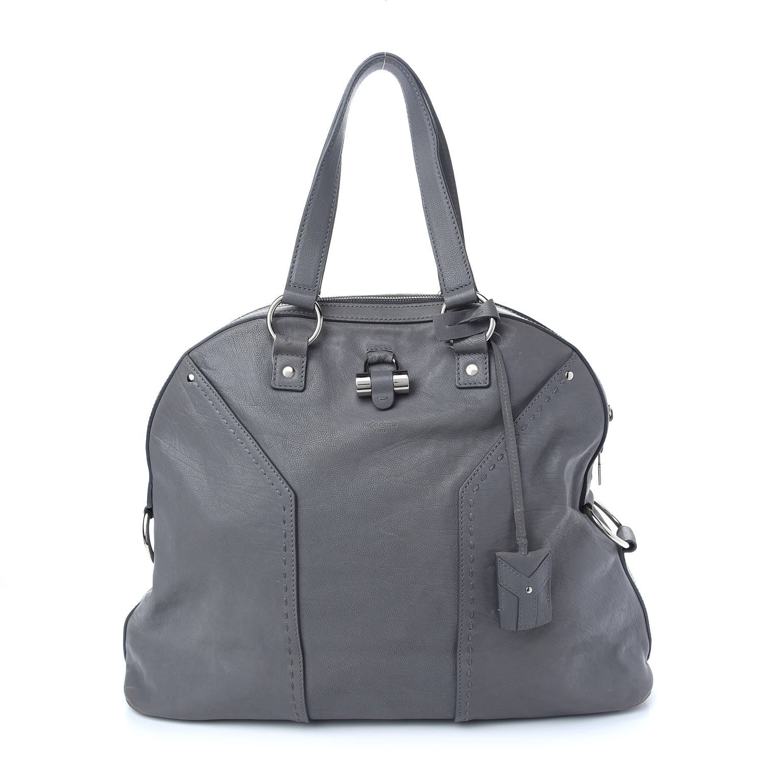 Saint Laurent Calfskin Oversized Muse Gray 1 of 11