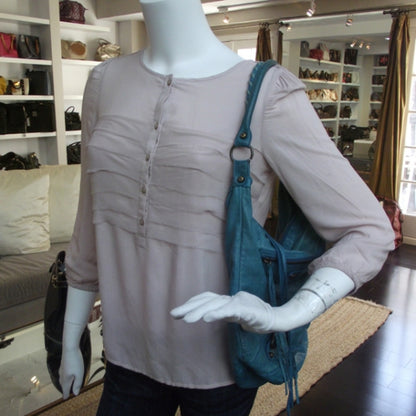 Balenciaga Leather Day Hobo Turquoise 2 of 13