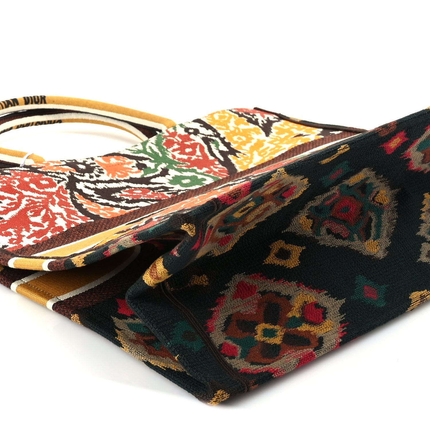 Christian Dior Canvas Embroidered Large Paisley Book Tote Multicolor 7 of 8