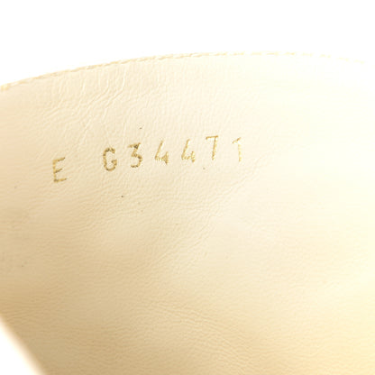 Chanel Lambskin Quilted Pearl CC Cap Toe Short Boot 40 Black Ivory 7 of 9