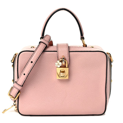 Dolce & Gabbana Drummed Calfskin Rosaria Shoulder Bag Pink 1 of 11