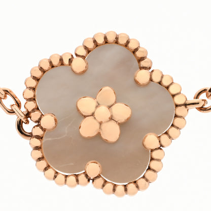 Van Cleef & Arpels 18K Rose Gold Mother Of Pearl Lucky Spring Plum Blossom Bracelet 5 of 5