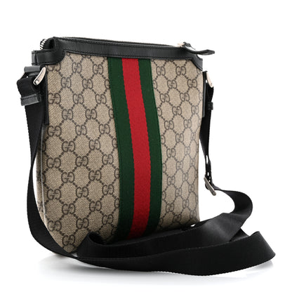 Gucci GG Supreme Monogram Web Messenger Bag Black 3 of 10