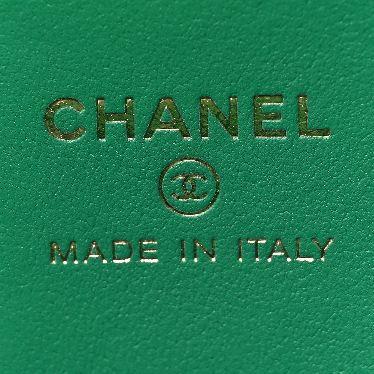 Lambskin Quilted Afternoon Tea Top Handle Vanity Case With Chain Green