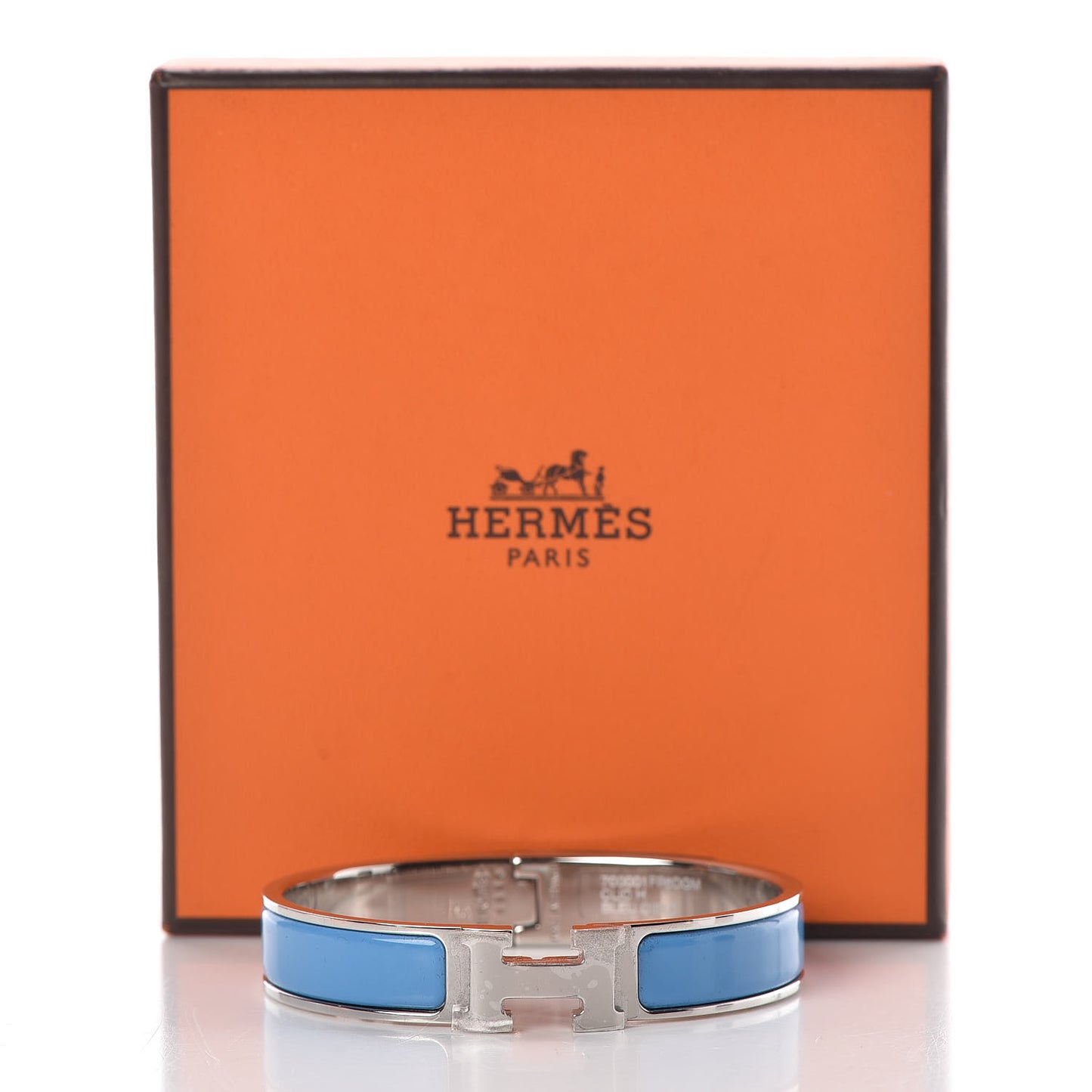 Enamel Narrow Clic Clac H Bracelet GM Bleu Cielo