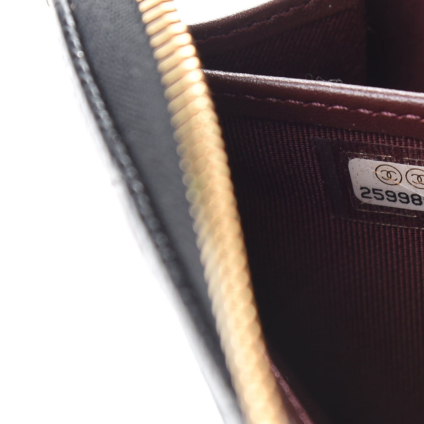 Caviar Quilted Large Gusset Zip Around Wallet Black