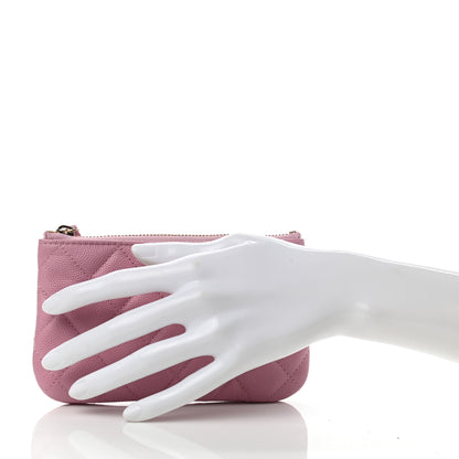 Chanel Caviar Quilted Small Cosmetic Case Pink 2 of 8