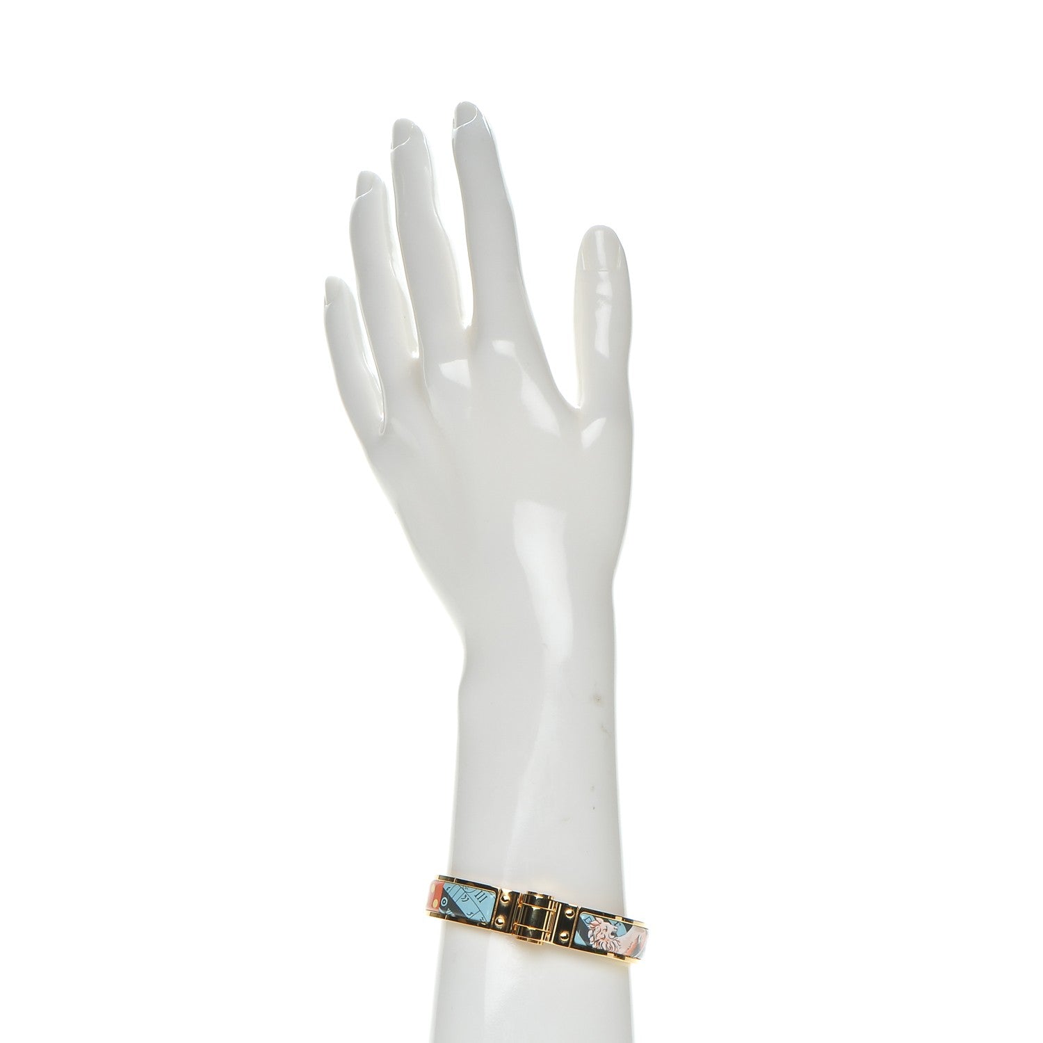 Hermes Enamel Printed Astrologie a Pois Hinged Bracelet S Romantique 2 of 5