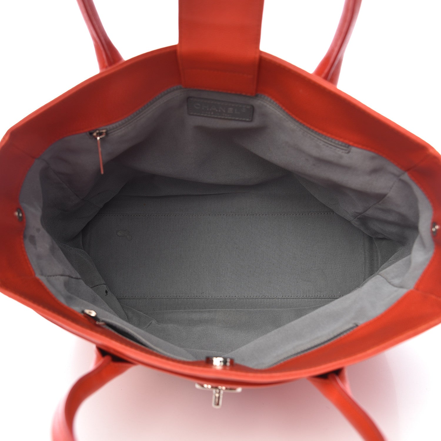 Chanel Caviar Tall Cerf Tote Red 5 of 14
