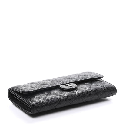 Chanel Caviar Quilted Large Flap Wallet Black 4 of 10