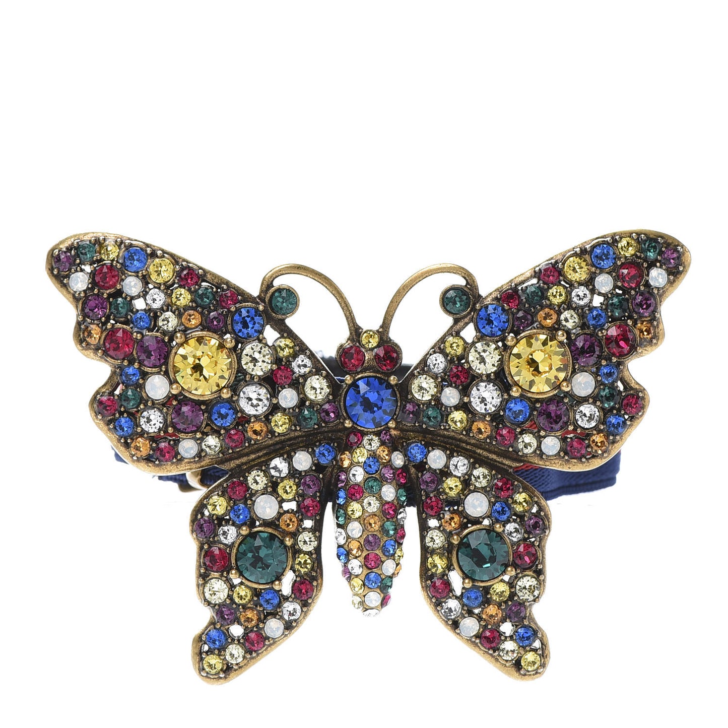 Web Crystal Butterfly Bracelet Multicolor