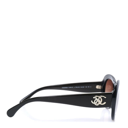 Chanel Acetate Polarized CC Sunglasses 5468-B-A Black 3 of 7