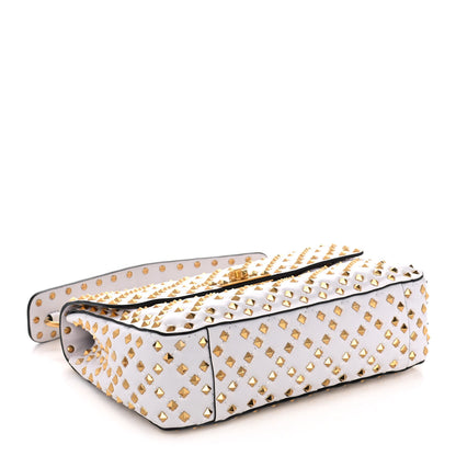 Valentino Garavani Lambskin Medium Rockstud Extreme Spike Shoulder Bag Light Ivory 3 of 9