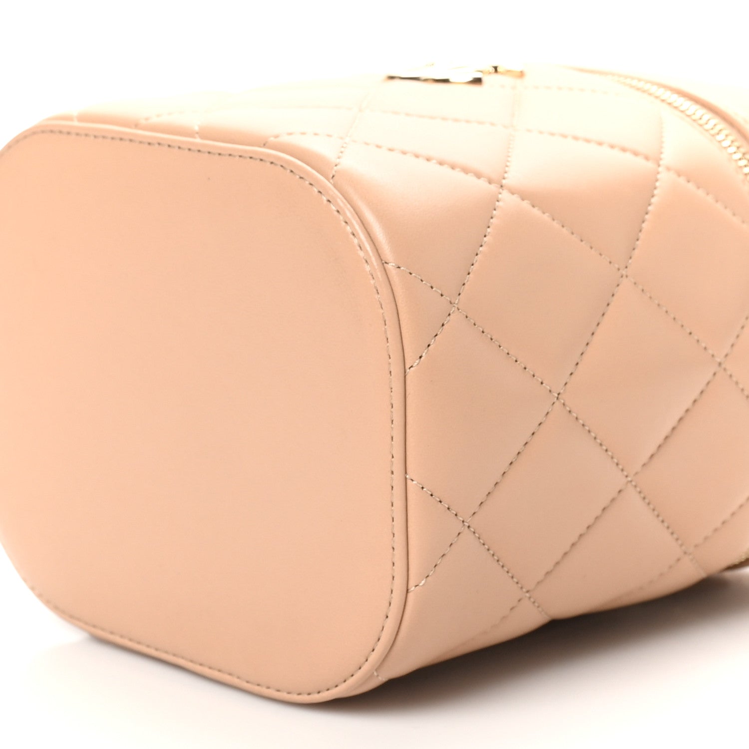 Chanel Lambskin Quilted Trendy Vanity Case Beige 10 of 10