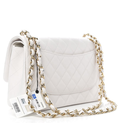 Chanel Caviar Quilted Jumbo Double Flap White 4 of 11