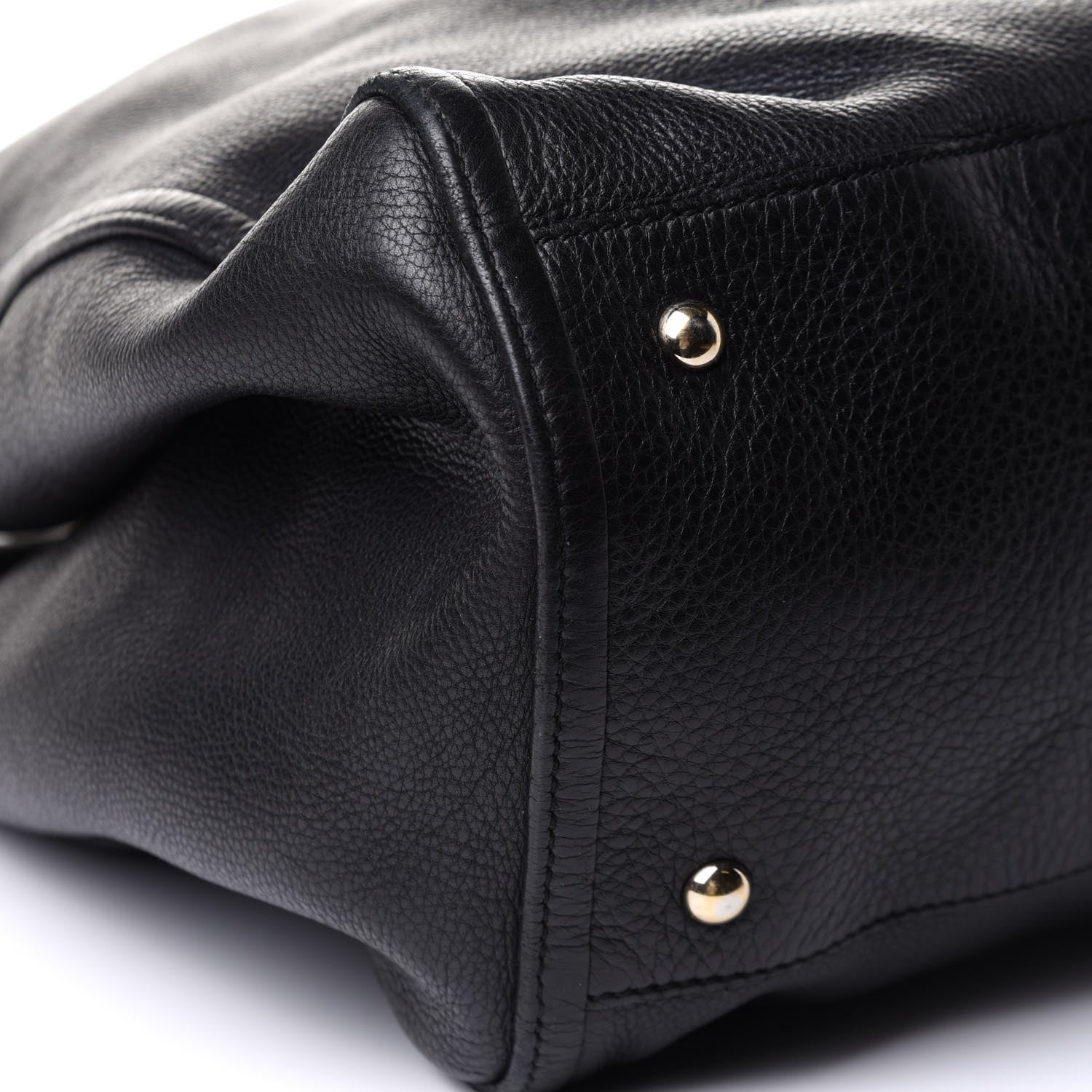 Gucci Pebbled Calfskin Large Soho Shoulder Bag Black 10 of 13