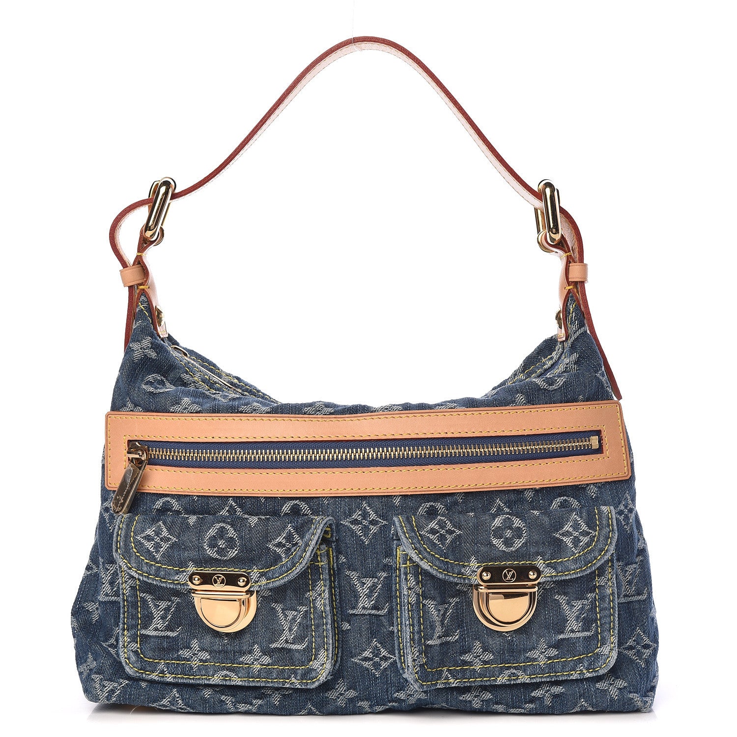 Louis Vuitton Monogram Denim Baggy PM Blue 1 of 10