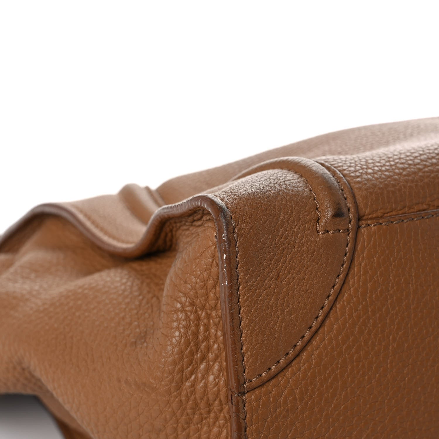 Celine Drummed Calfskin Mini Luggage Camel 9 of 15