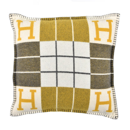 Hermes Wool Cashmere Avalon III Pillow PM Gris Soleil 1 of 3