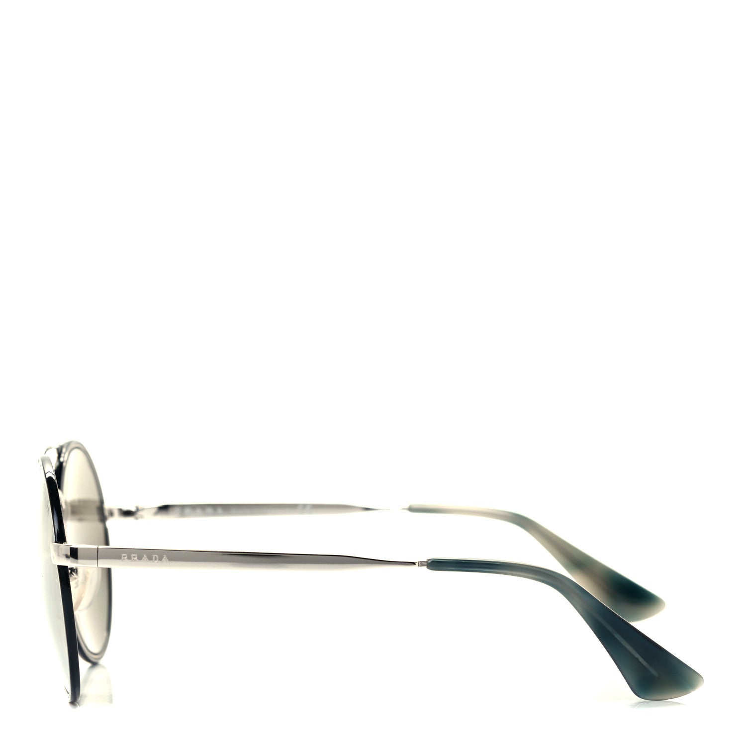 Prada Round Sunglasses SPR 51S Black Silver 3 of 8