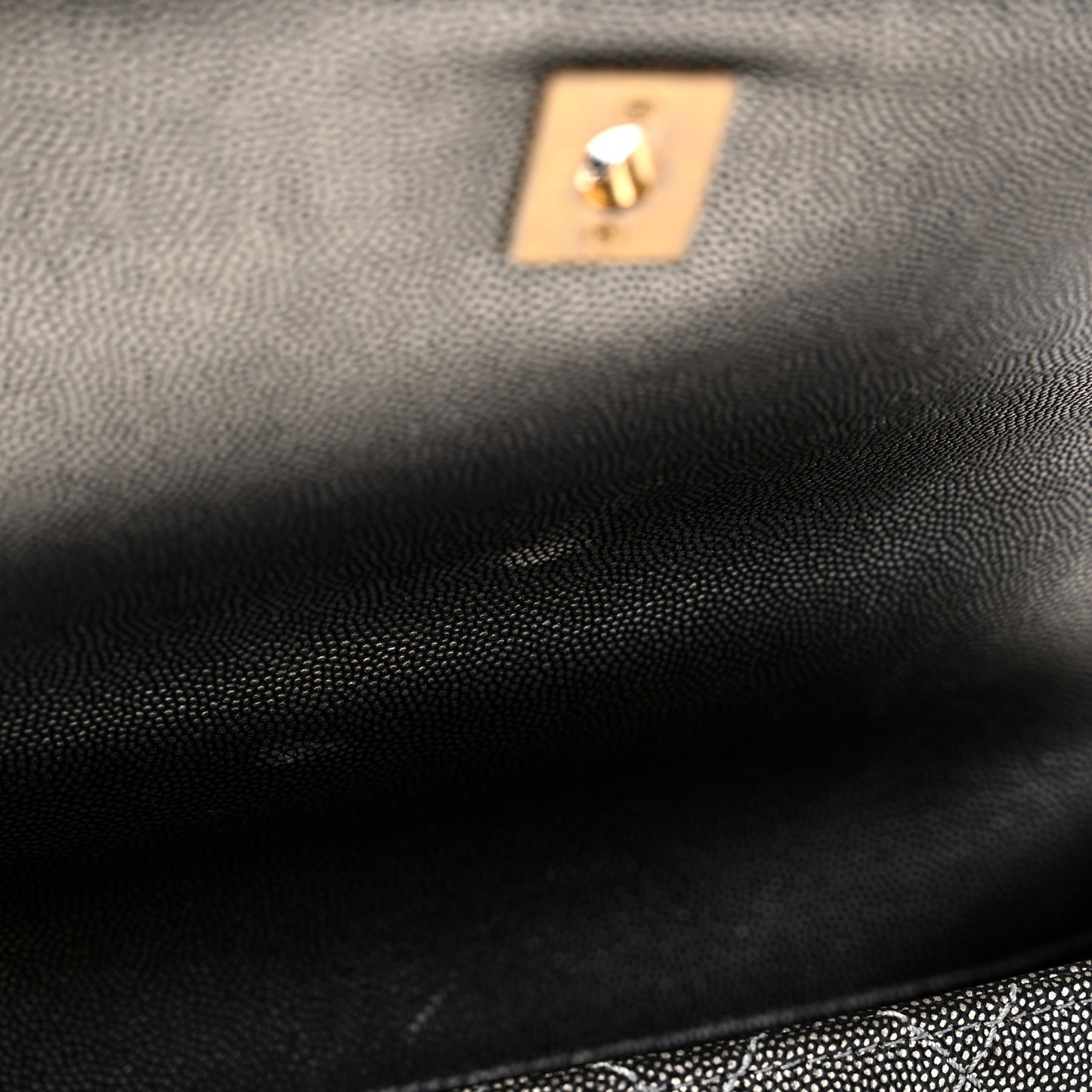 Metallic Caviar Quilted Small Coco Handle Flap Silver