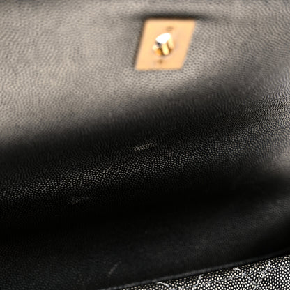 Chanel Metallic Caviar Quilted Small Coco Handle Flap Silver 11 of 12